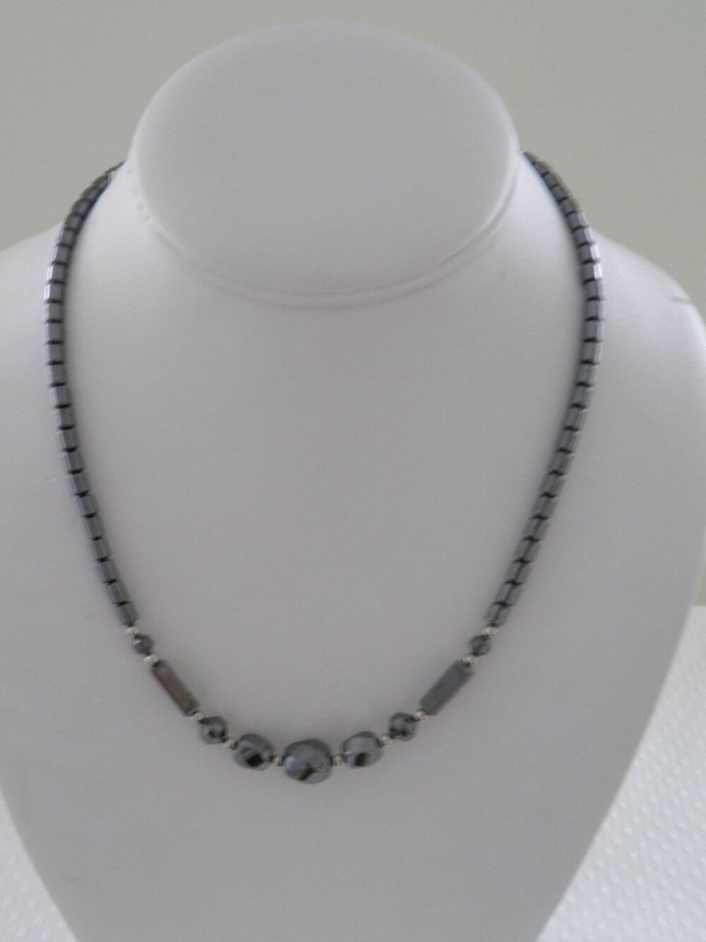 Hematite Necklace 17" long